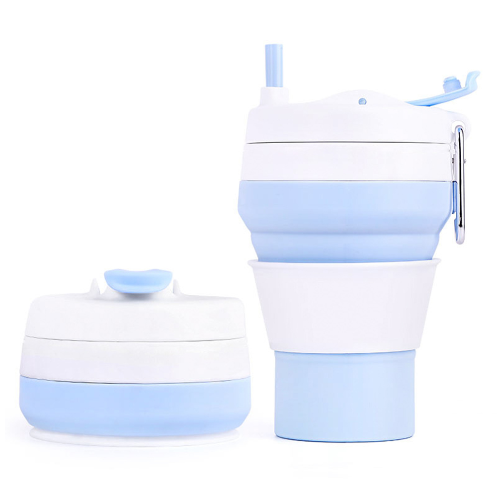 Collapsible Coffee Bottle Blue