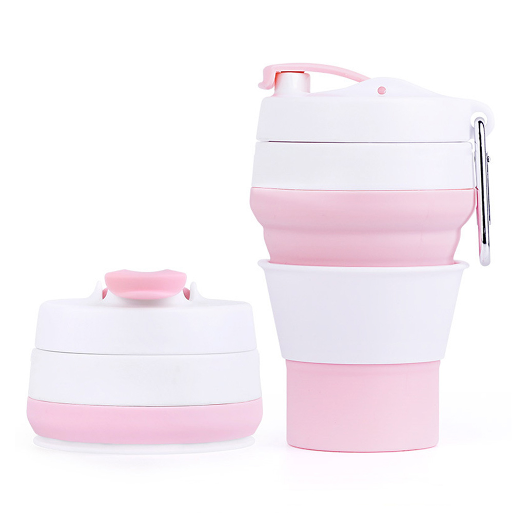 Collapsible Coffee Bottle Pink