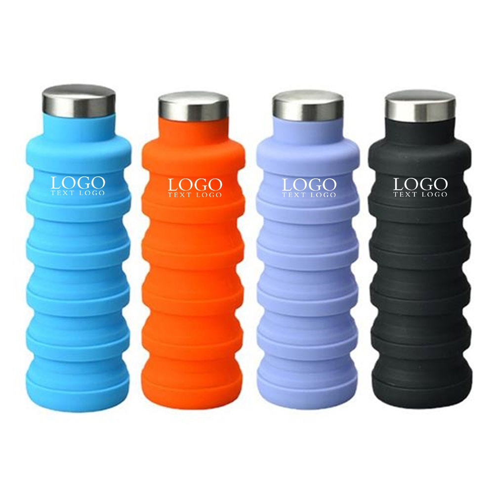 Collapsible Silicone Water Bottle Group Logo