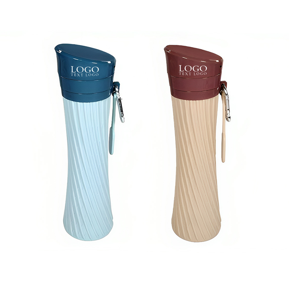 Collapsible Water Bottles BPA Free Silicone Travel Mug Group Logo