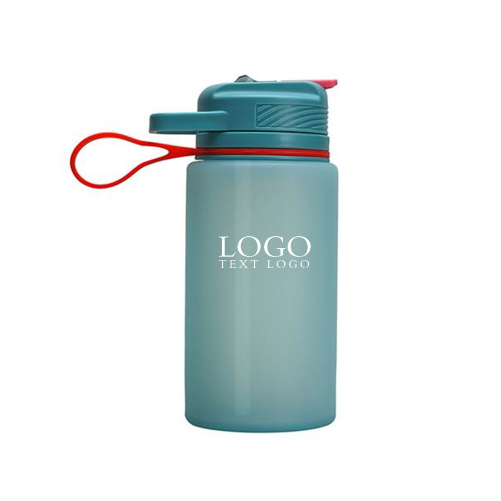 Outdoor Portable Collapsible Water Bottle Green Logo