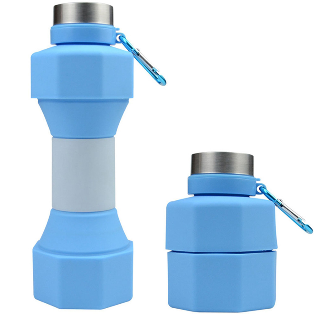 Portable Fitness Foldable Sports Water Bottle Blue