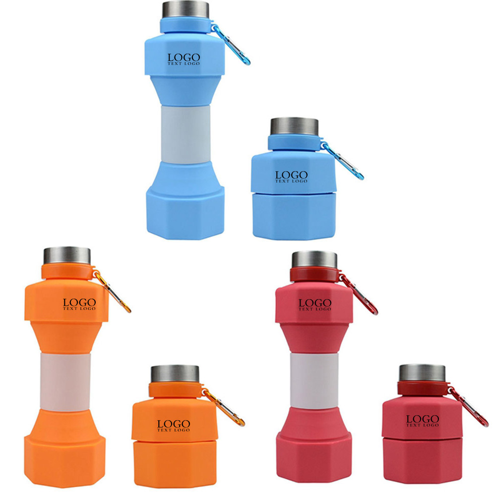 Portable Fitness Foldable Sports Water Bottle Logo