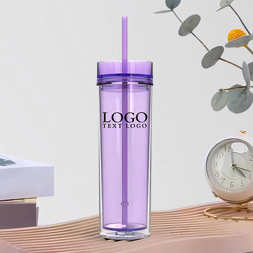 16 Oz Double Wall Clear Plastic Tumbler