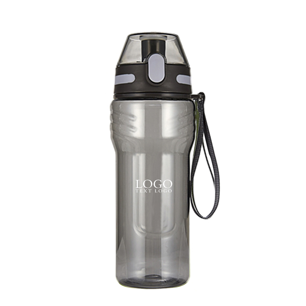 Sport Water Bottle Gray Logo