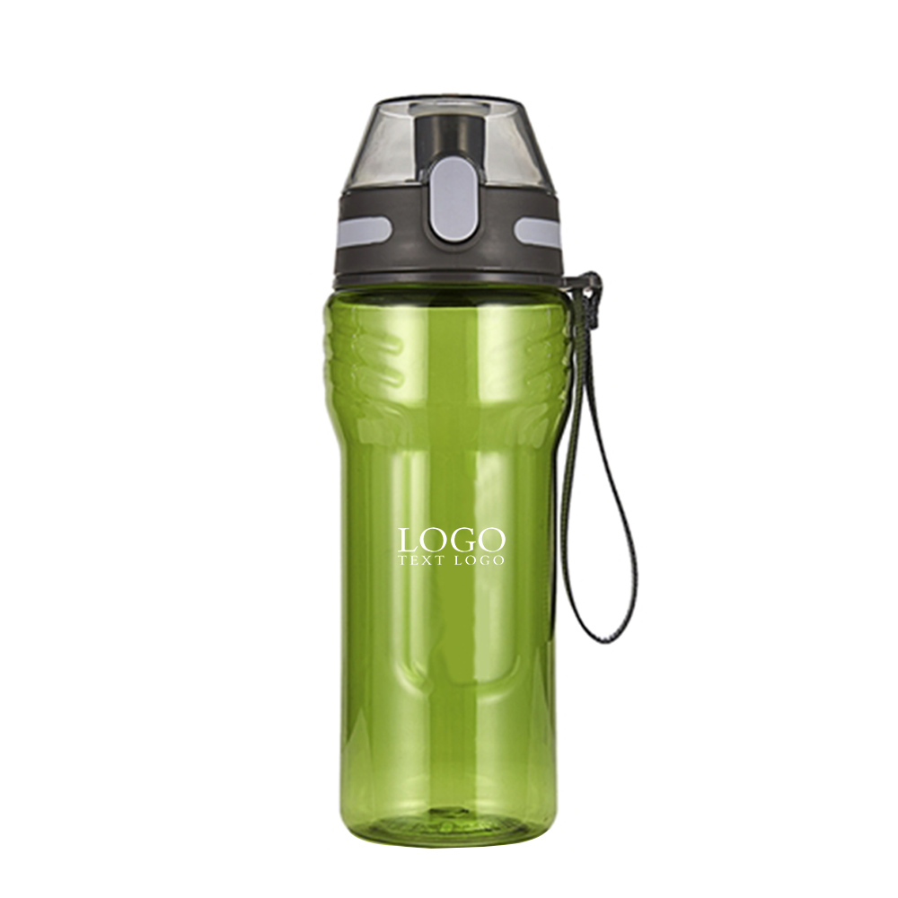 Sport Water Bottle Green Logo
