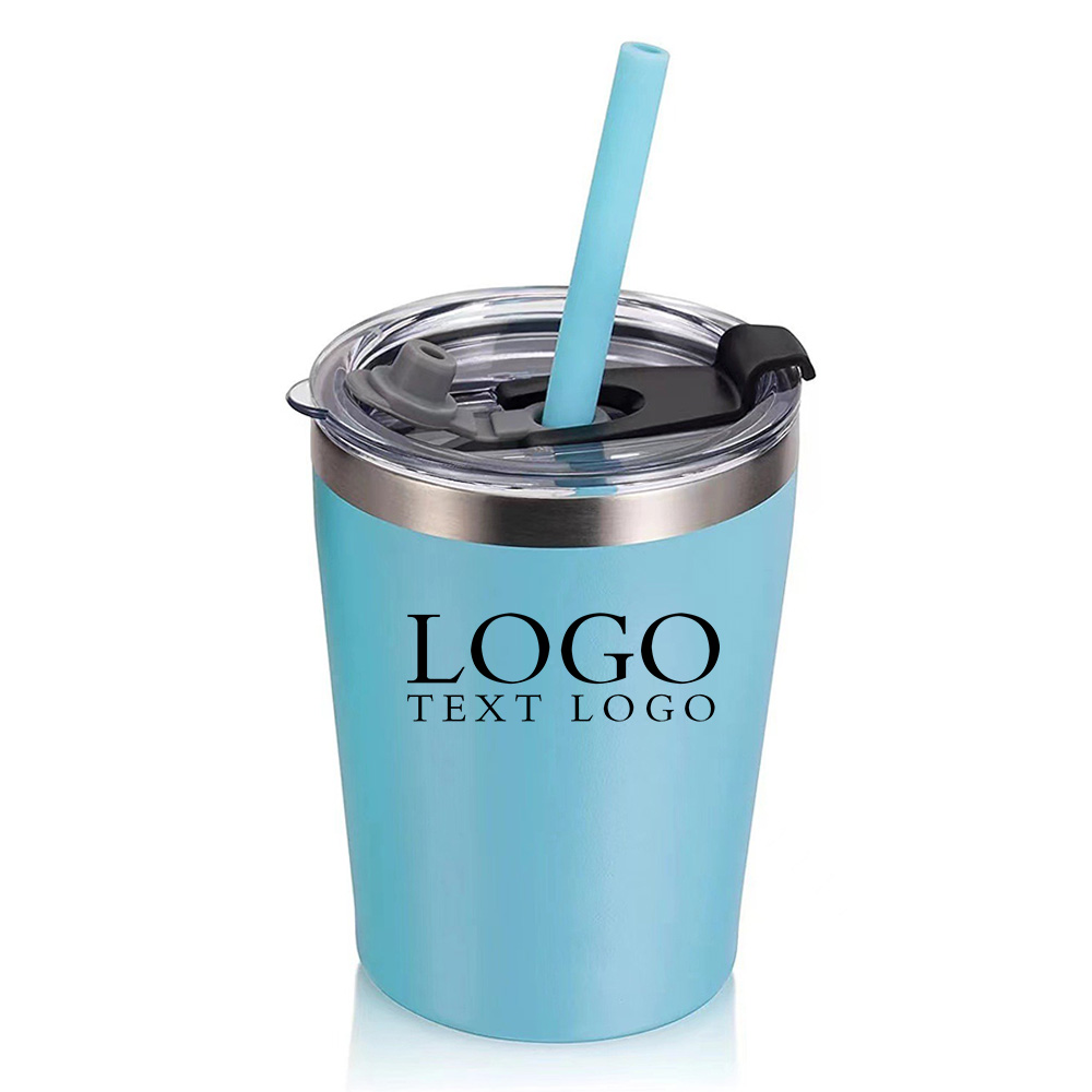 Stainless Steel Kids & Toddler Bottle Blue Logo