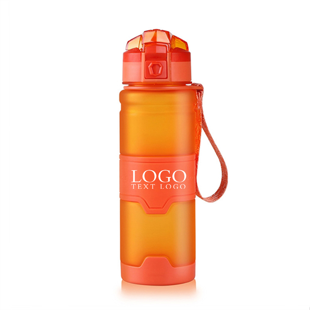 Tritan Portable Sports Water Bottle Orange Logo