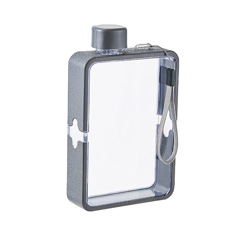 A5 Notebook Flat Plastic Water Bottle Gray