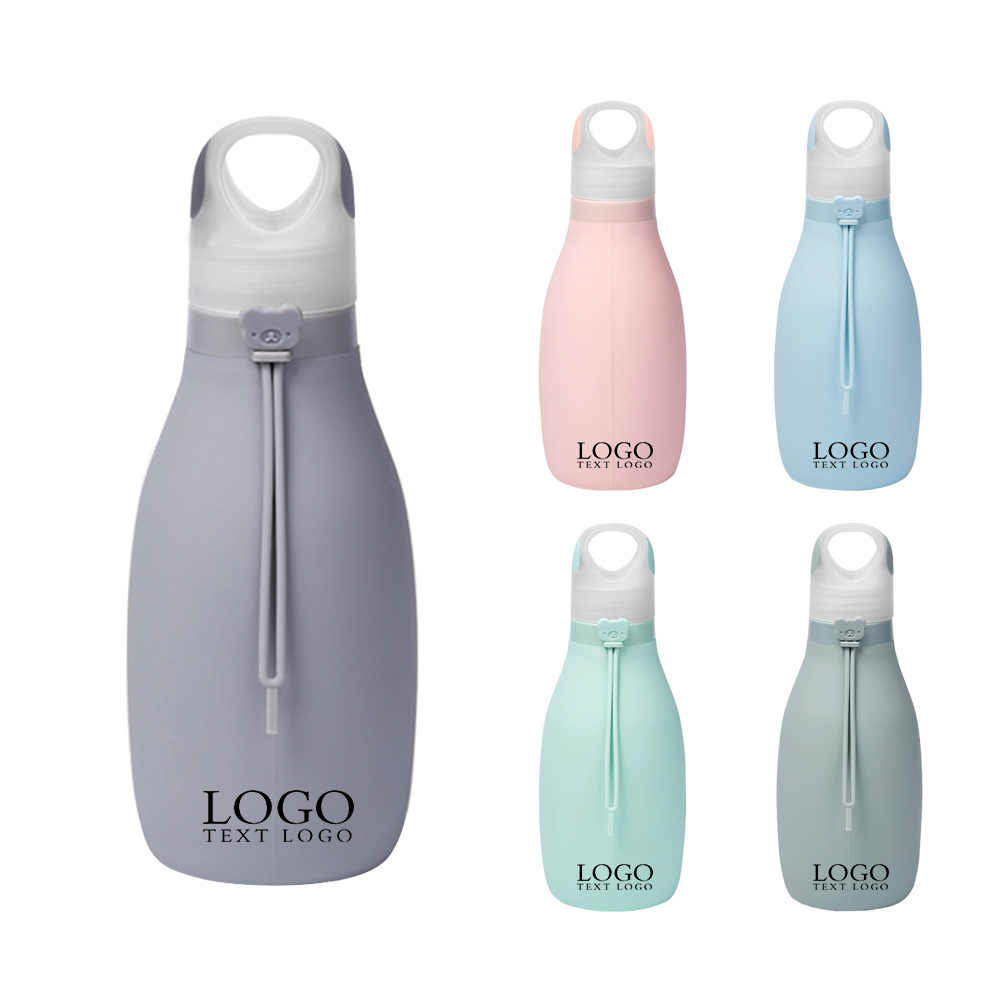 Collapsible Outdoor Silicone Water Bottle Logo Group