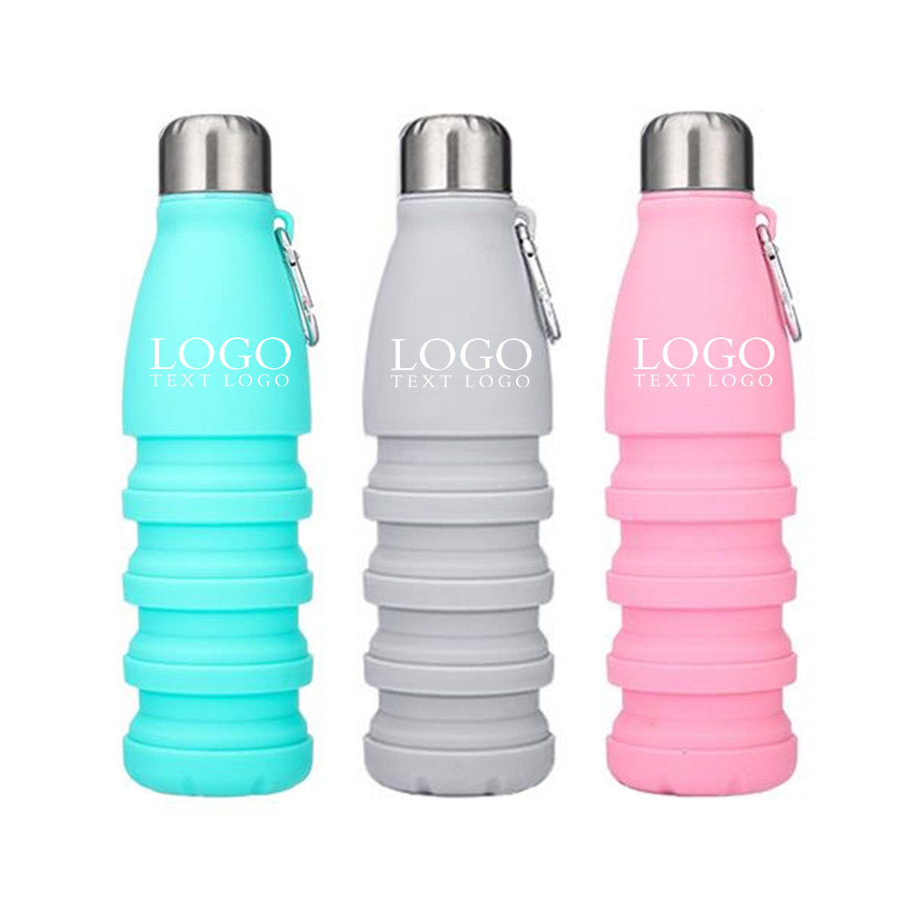 Collapsible Silicone Water Bottle Logo Group