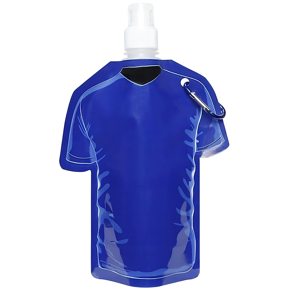 Collapsible T-Shirt Shaped Water Bottle Blue