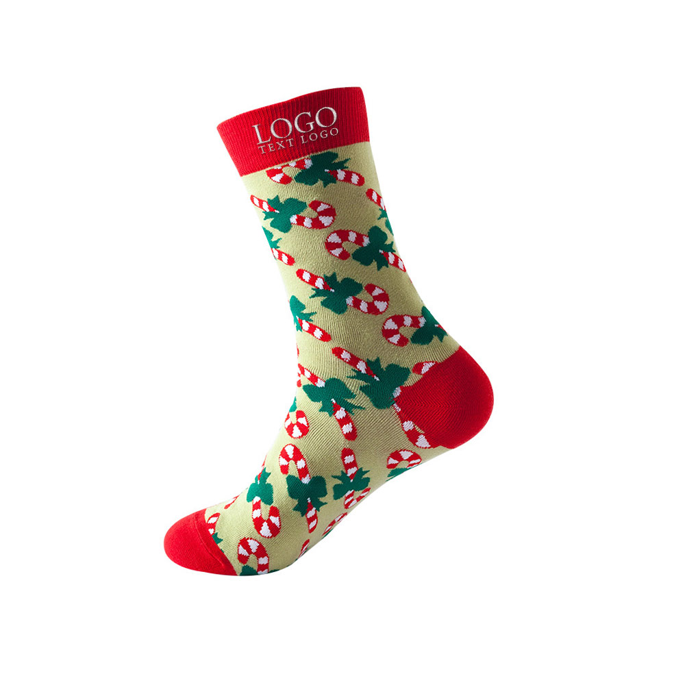 Cotton Christmas Party Socks Red Logo