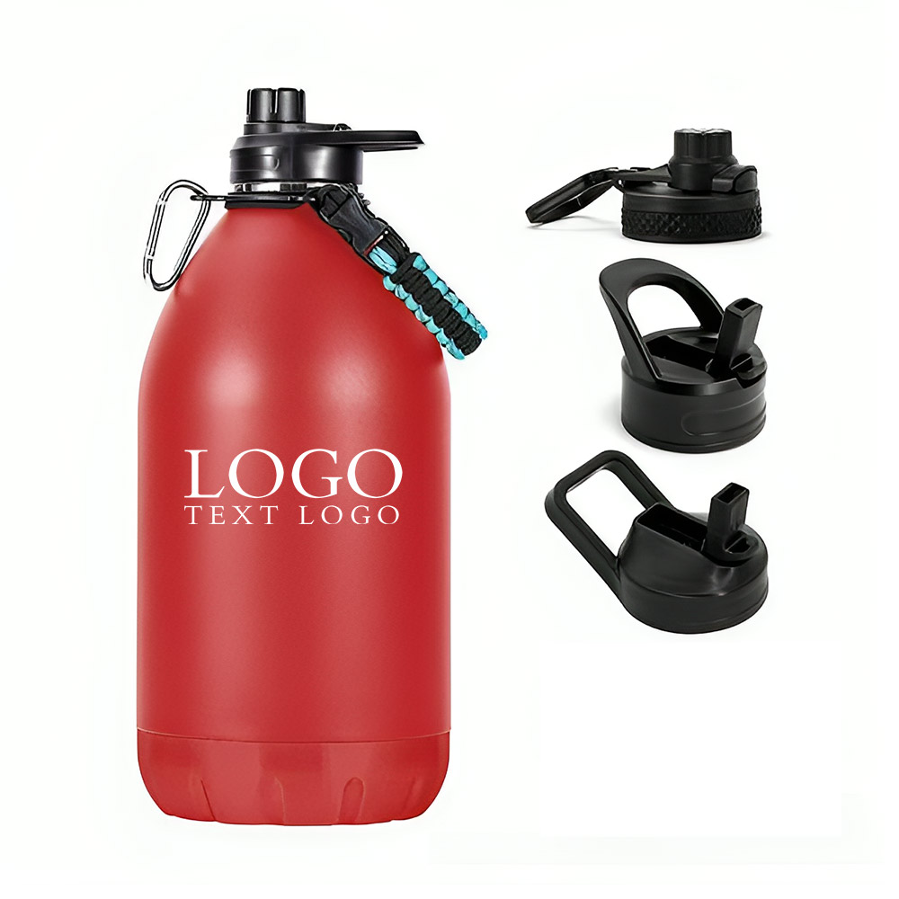 Double Wall Vacuum Insulated Water Bottle Red Logo