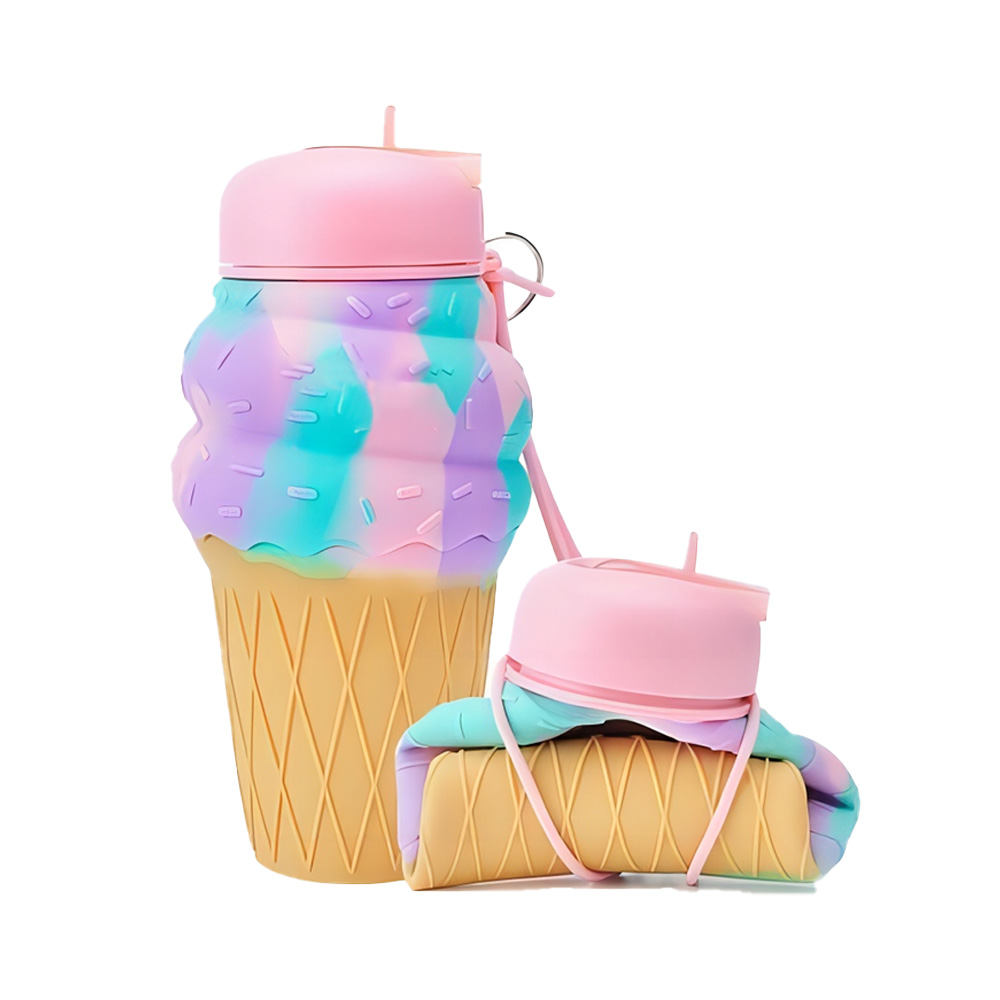 Ice Cream Silicone Water Bottle