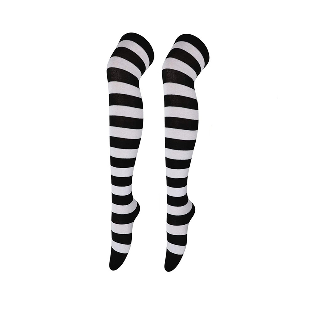 Long Striped Socks Black