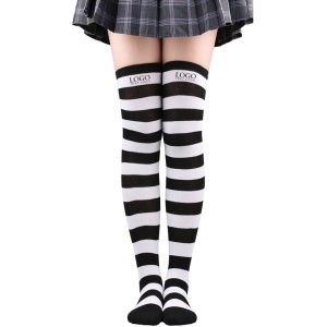 Long Knitted Striped Knee High Socks