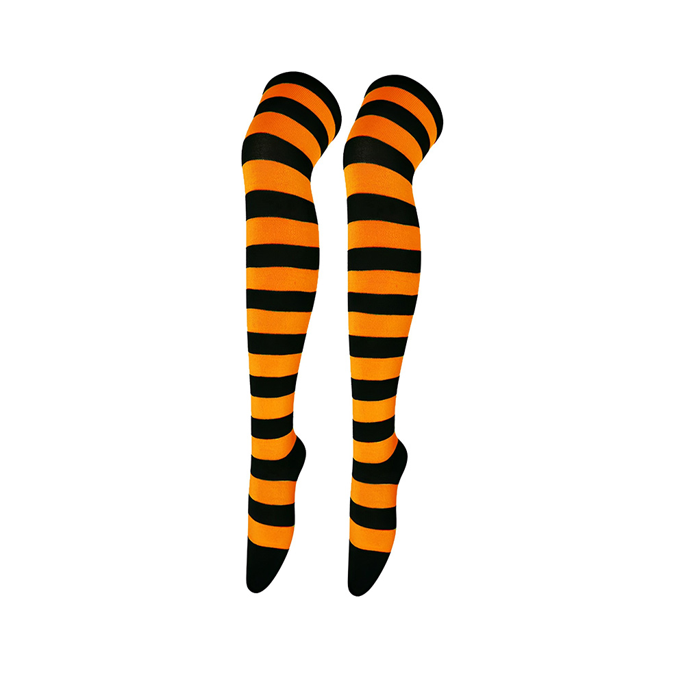 Long Striped Socks Orange