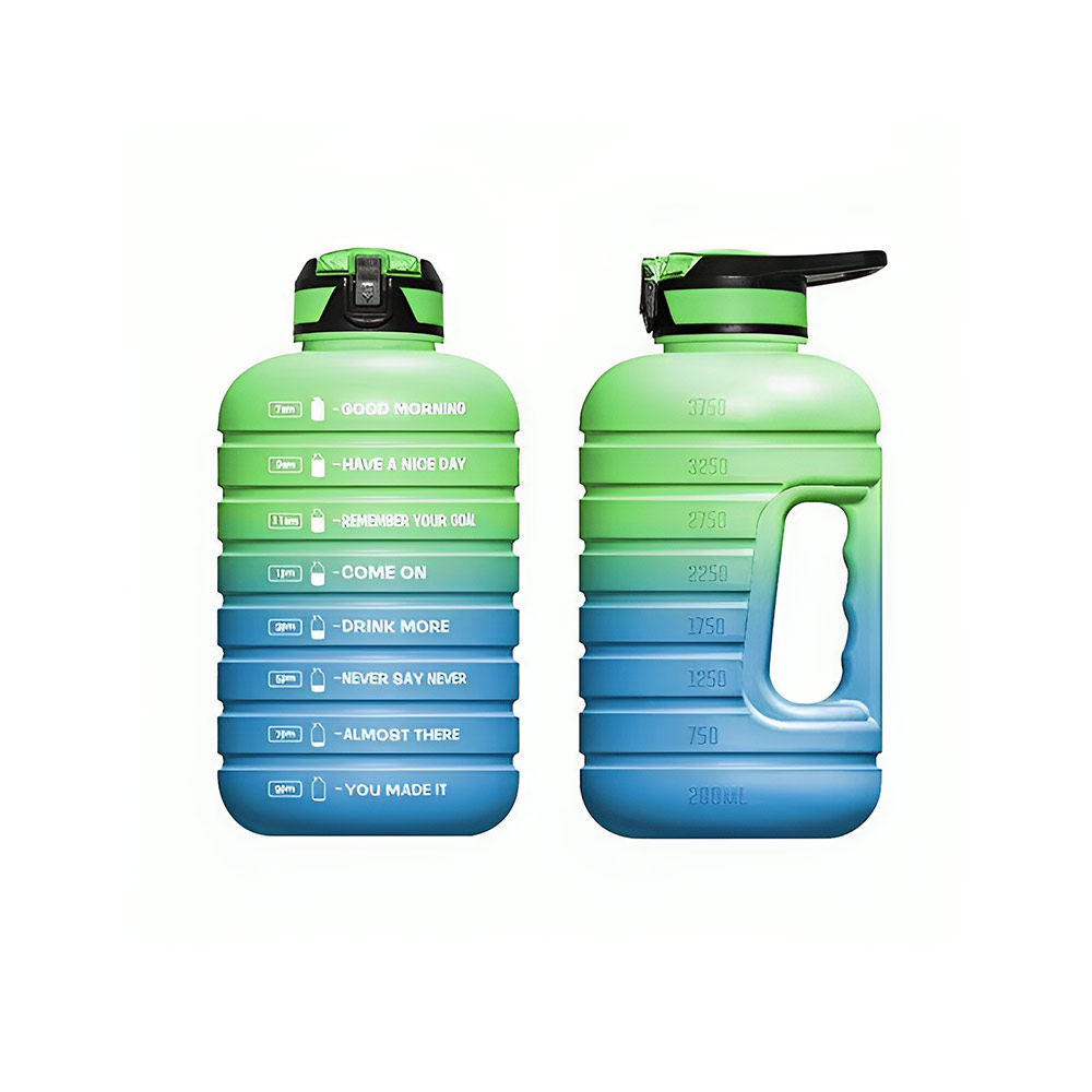 Motivational Water Bottle Green