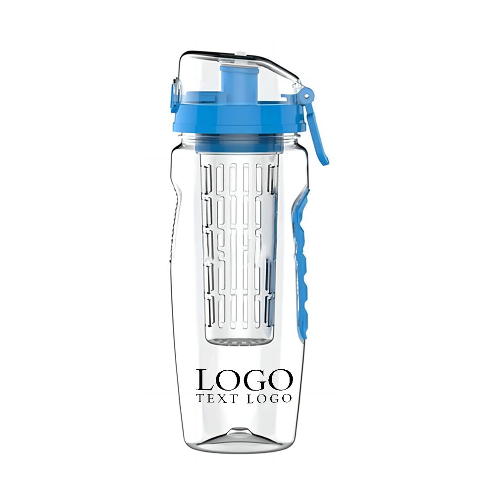 Tritan Infusion Water Bottles Blue Logo