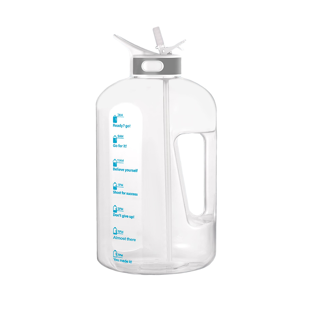 Water Cup BPA Free Plastic with Carrying Loop White