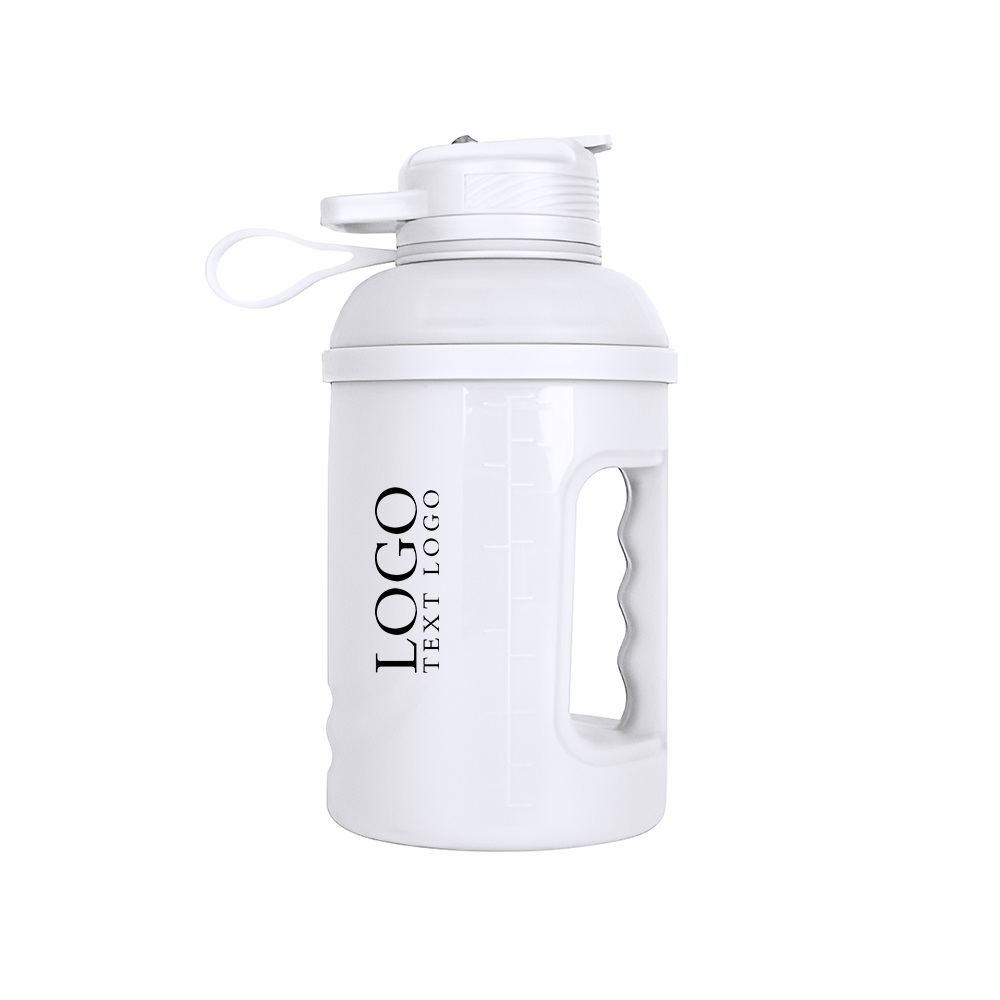 Water Jug Large Sport Bottle White Logo