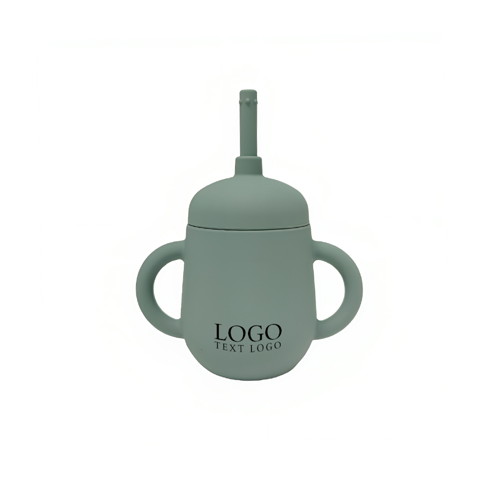 Baby Silicone Drinking Cup Green Logo