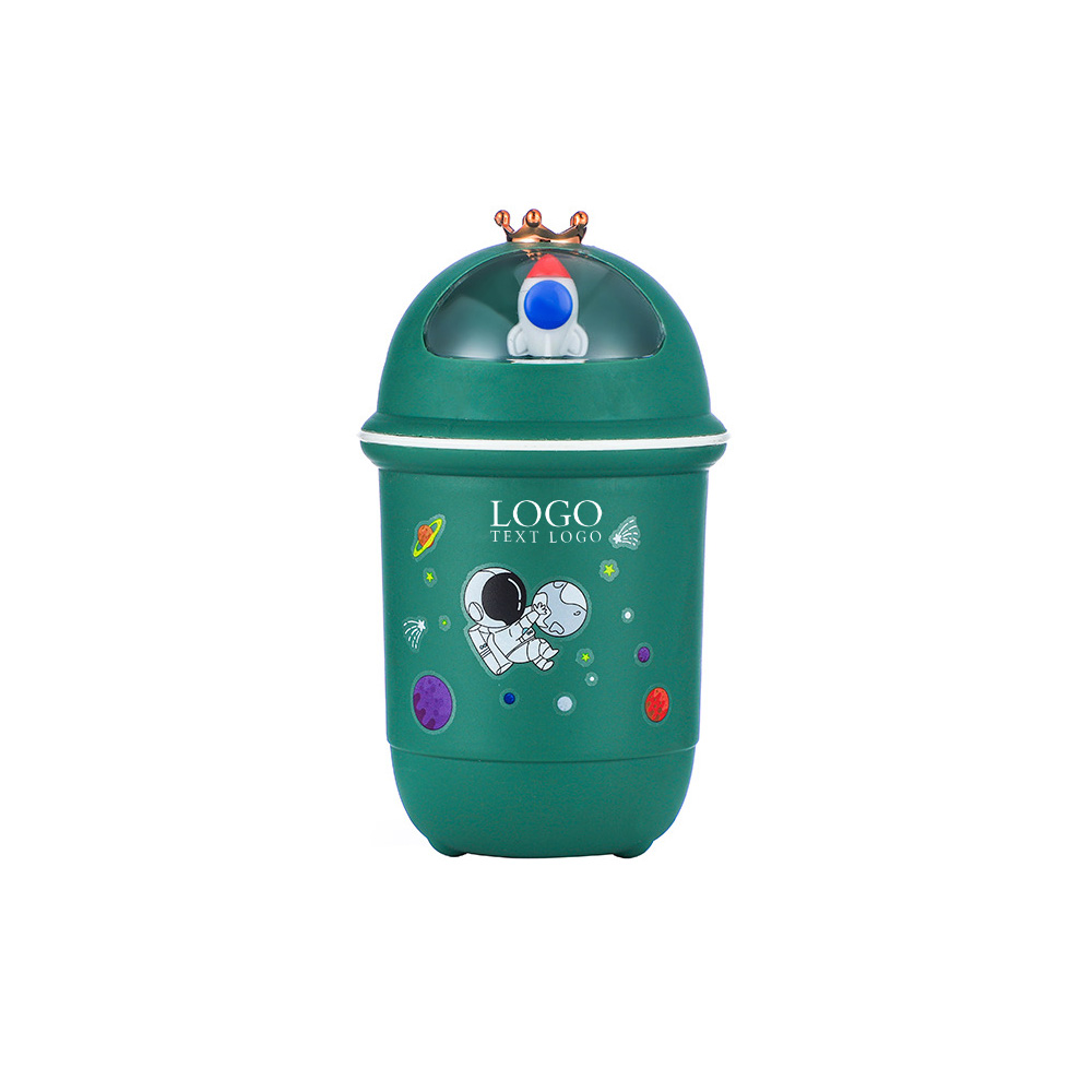 Cartoon Plastic Glass Bottle Green Logo