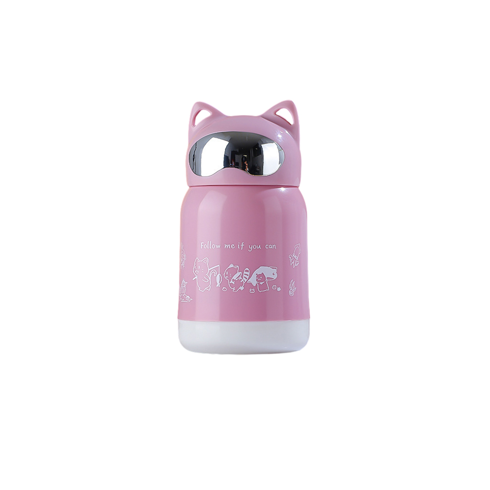Cartoon Plastic Glass Bottle Pink