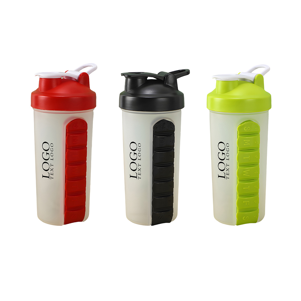 Daily Pill Box Organizer Water Bottle Group