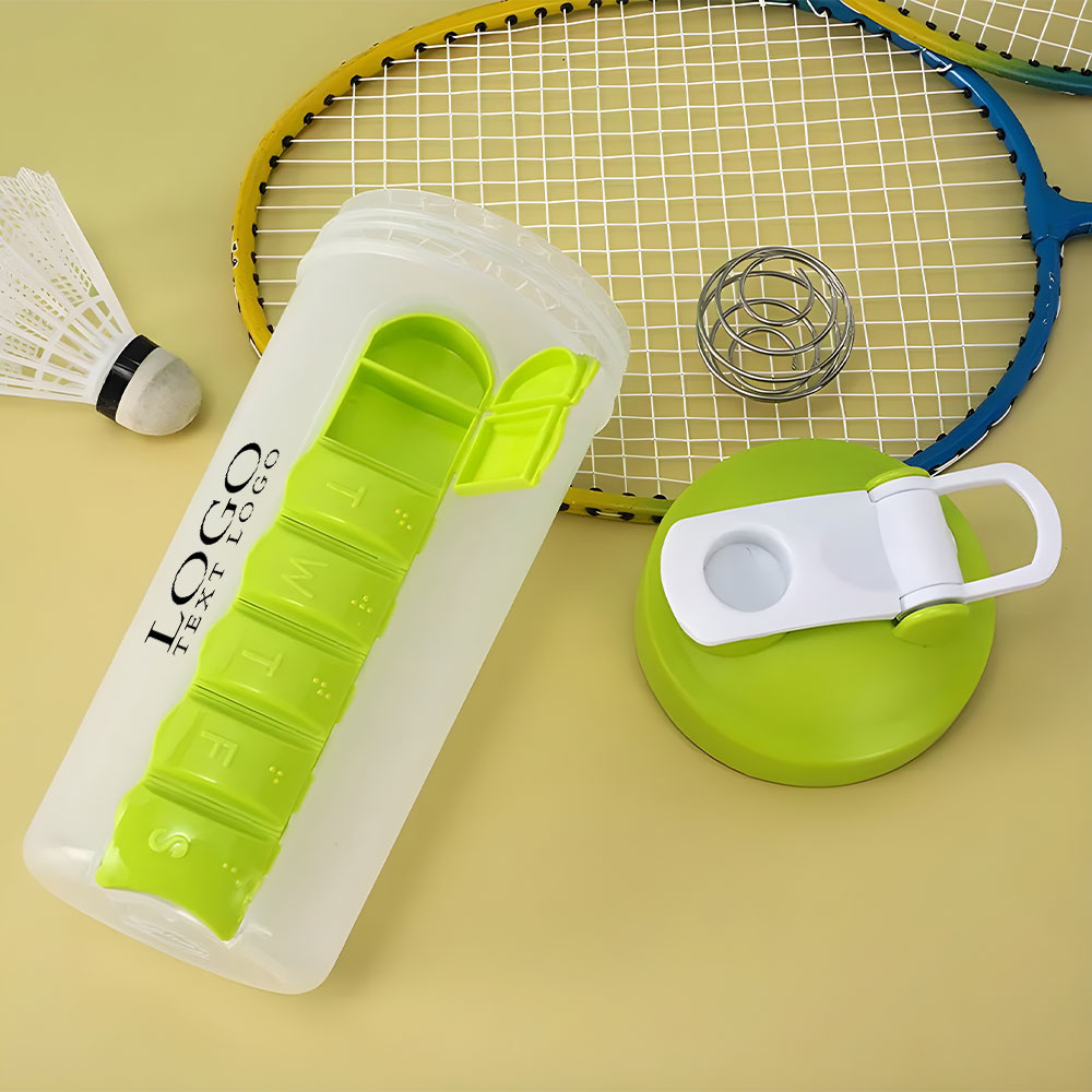 Daily Pill Box Organizer Water Bottle L