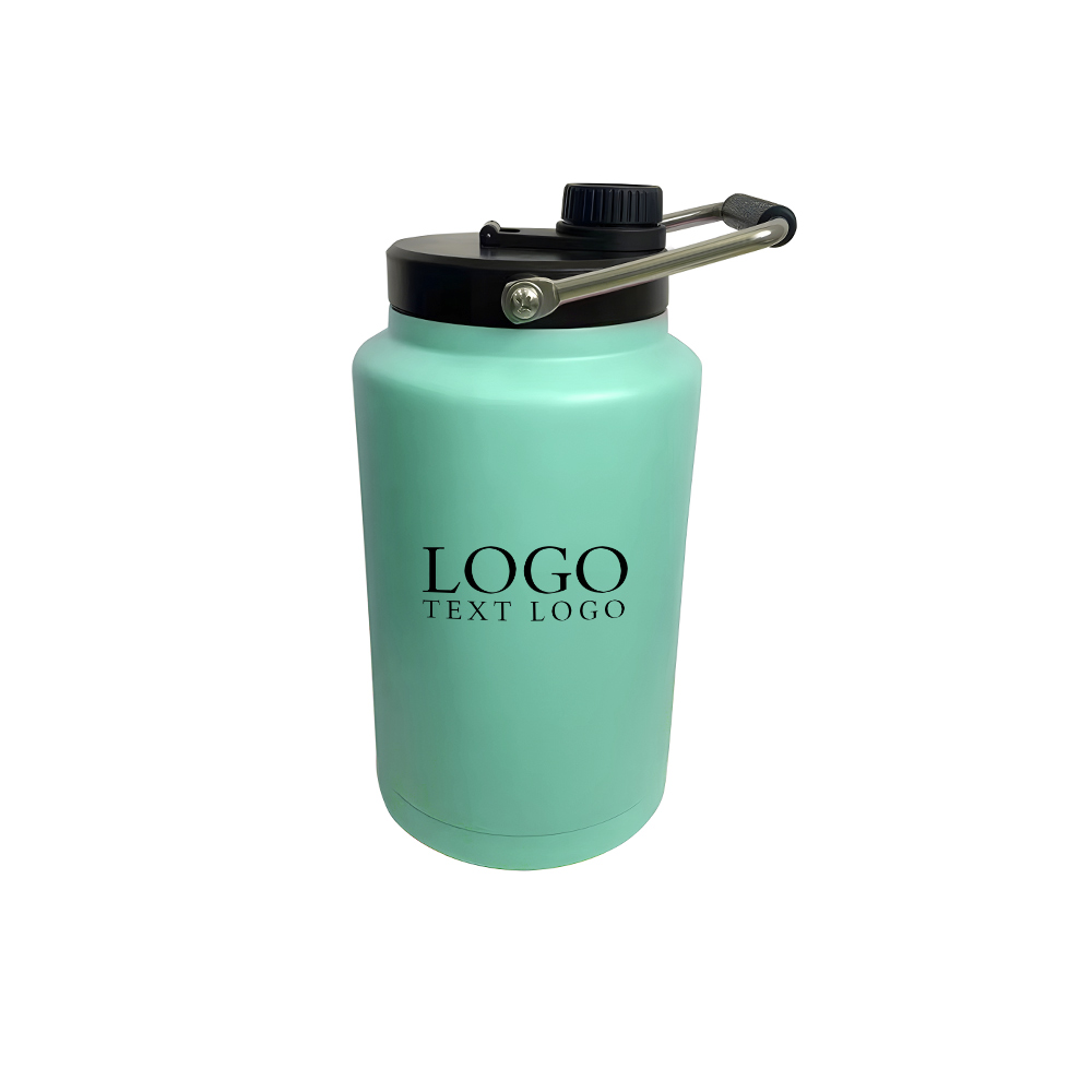 Double Wall Vacuum Insulated Water Bottle Green Logo
