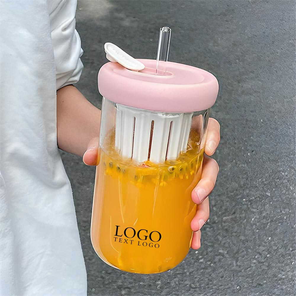 Fruit Infuser Glass Water Bottle L