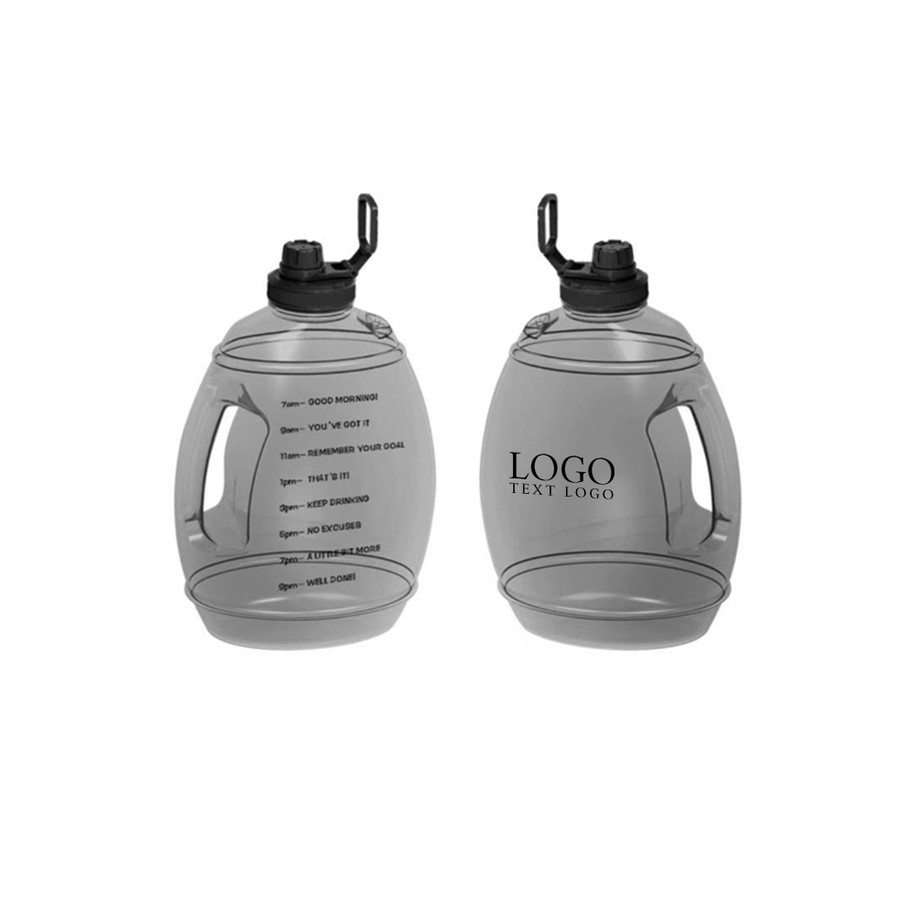 Gallon Large Capacity Bottle Gray Logo