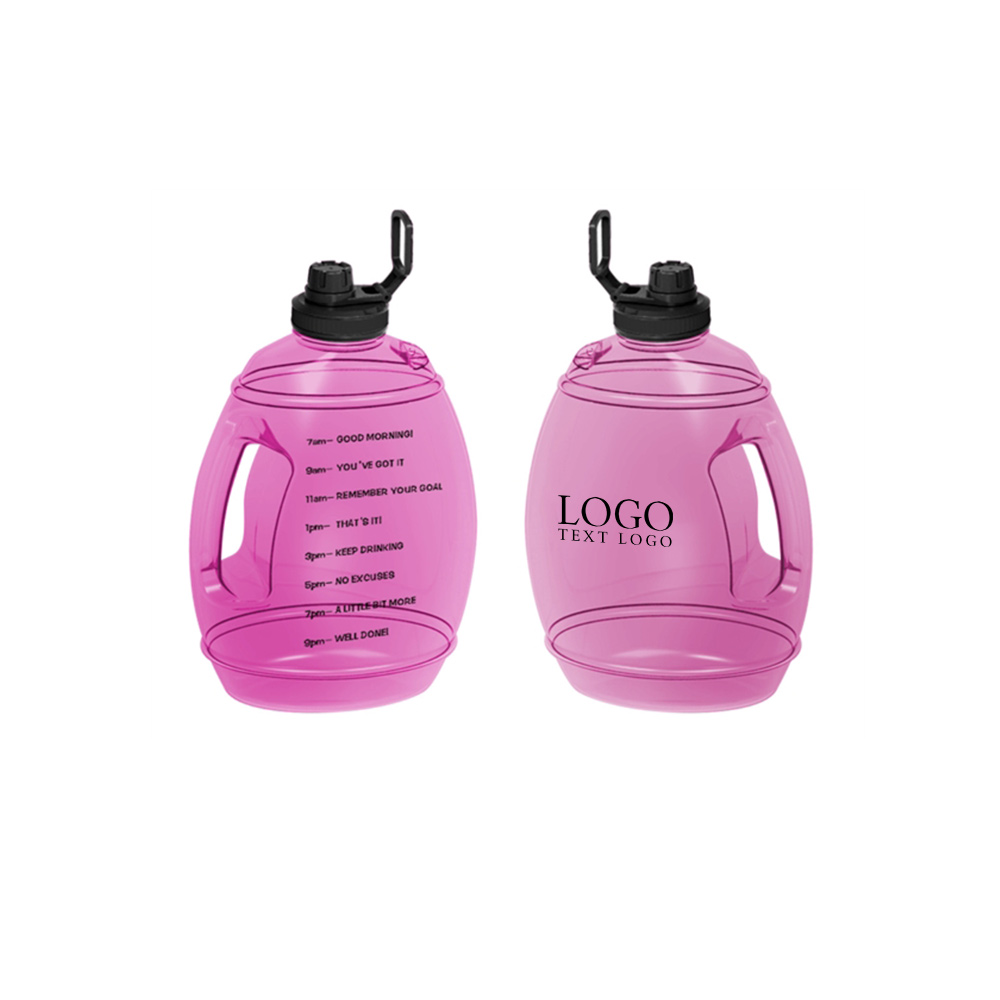 Gallon Large Capacity Bottle Pink Logo