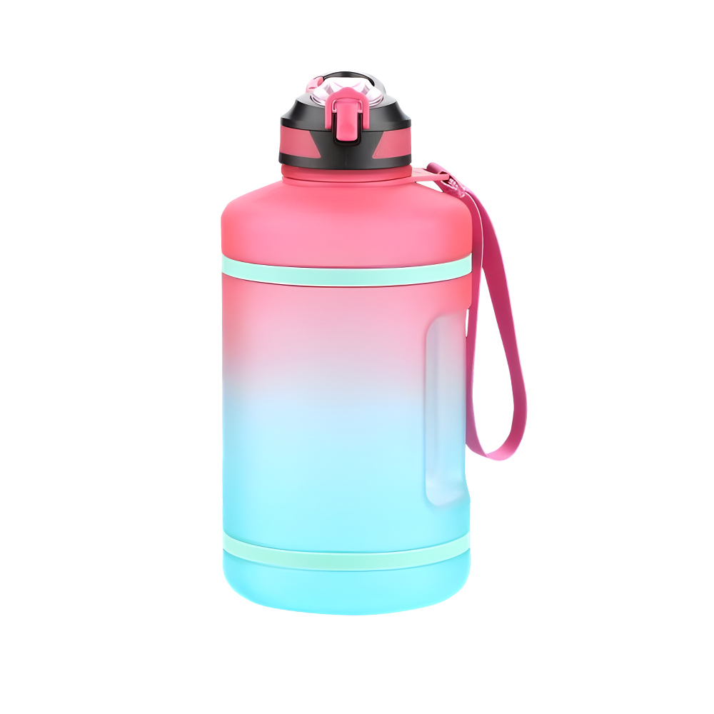 Gallon Leakproof Sports Water Bottle Pink