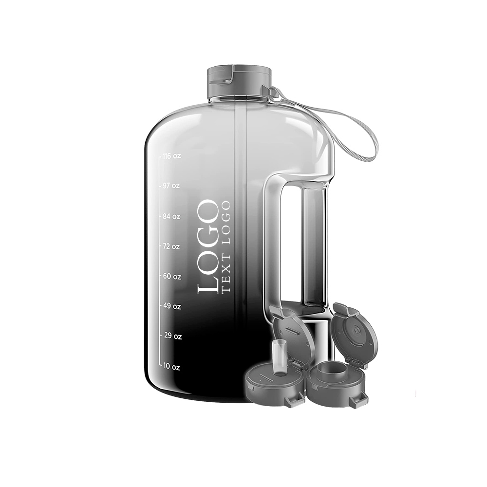 Large Capacity Fitness Water Bottle Black Logo