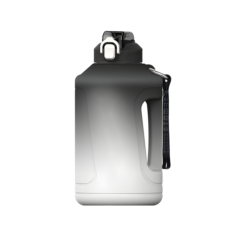 Large Capacity Gradient Gallon Water Bottle Black