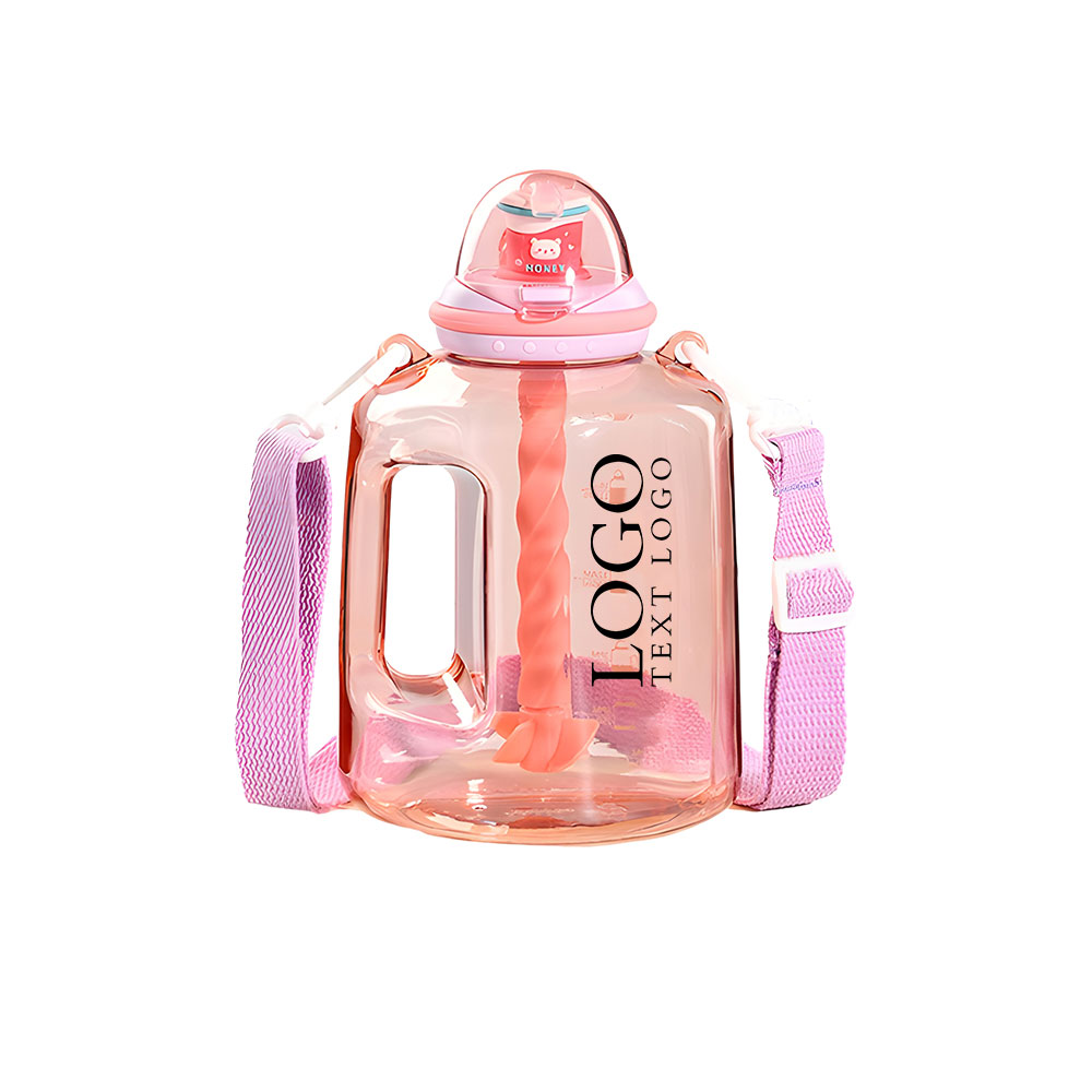 Large Capacity Sports Bottle Orange Logo