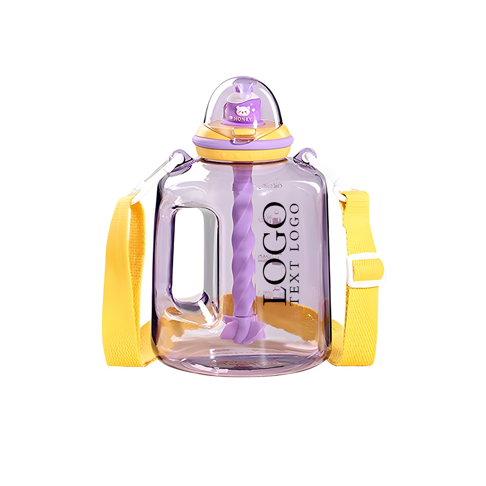 Large Capacity Sports Bottle Purple Logo