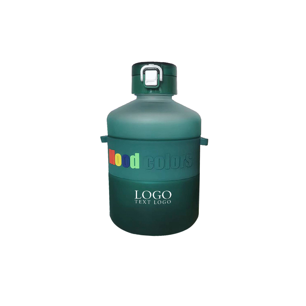 Large Capacity Sports Water Bottle Green Logo