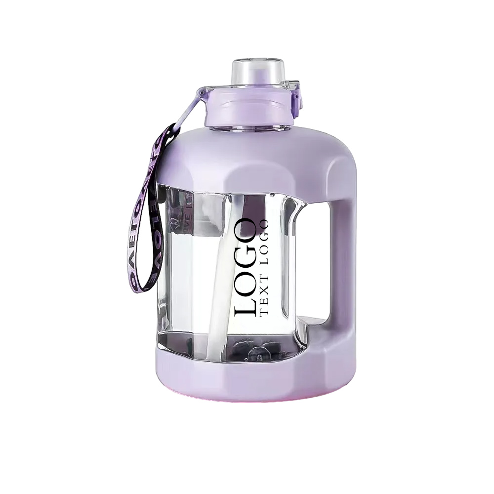 Large Plastic Water Bottle Purple Logo