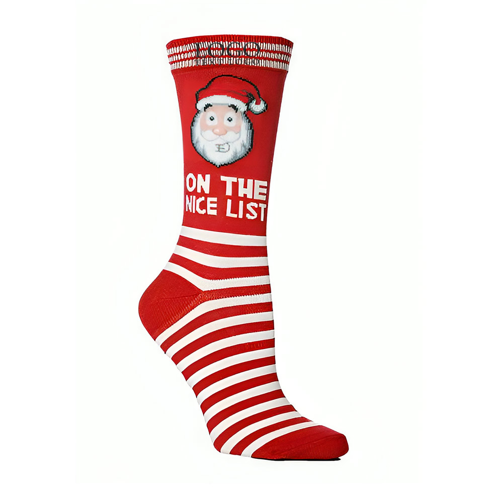 Personalized Christmas Cotton Socks Red 1 With Logo