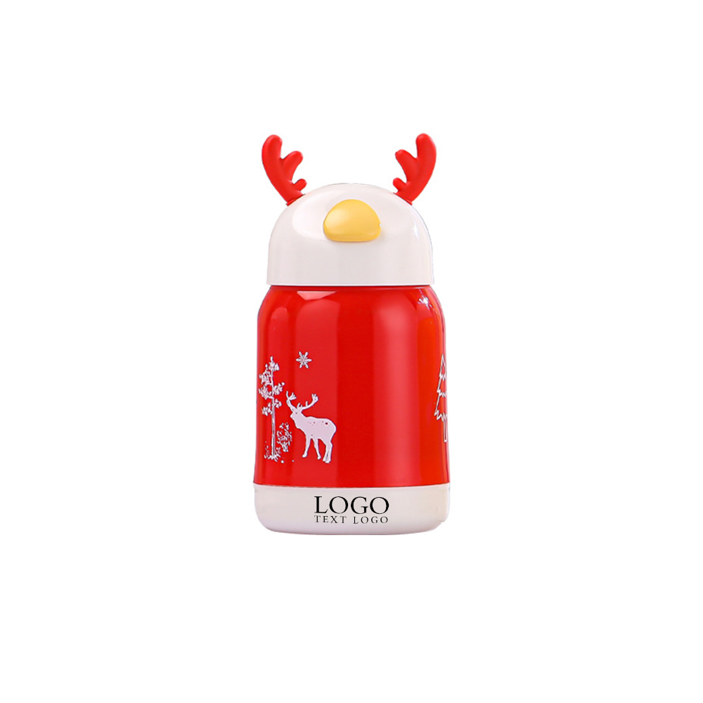 Plastic Cartoon Glass Bottle Red Logo 