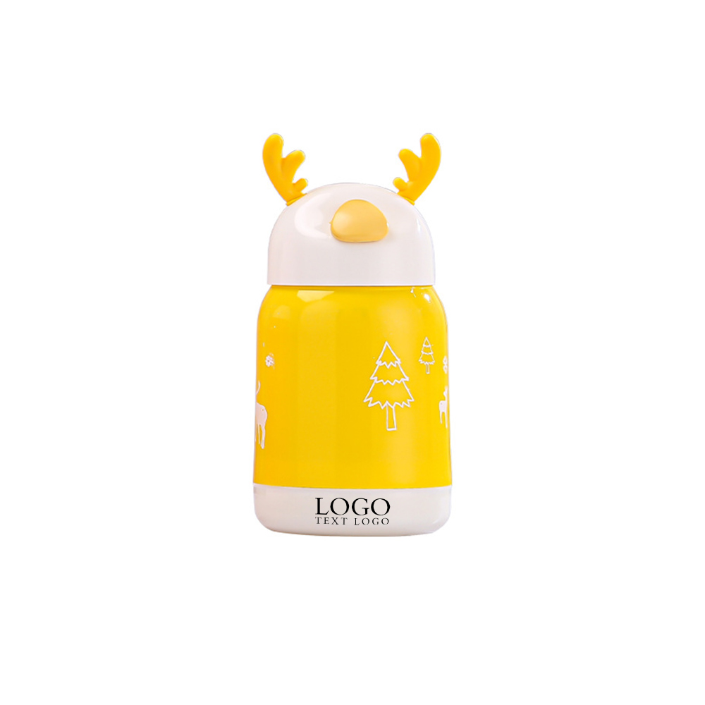 Plastic Cartoon Glass Bottle Yellow Logo