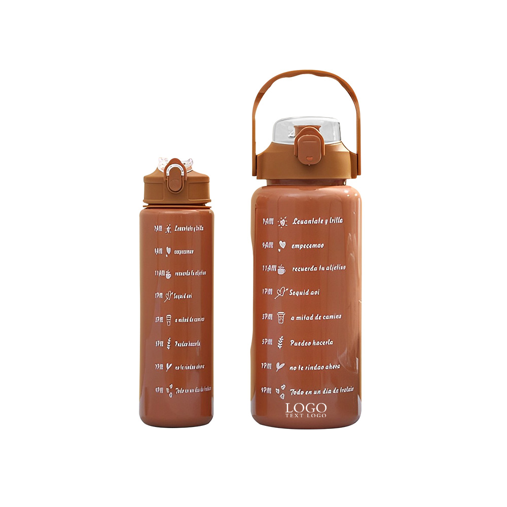 Sports Water Bottles Brown Logo