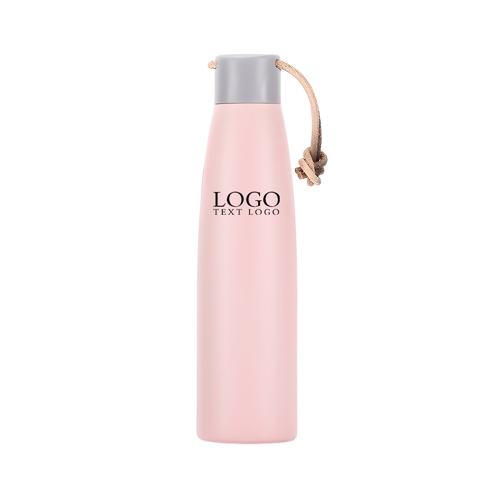 Stainless Steel Cola Bottle Pink Logo