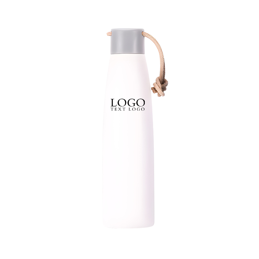 Stainless Steel Cola Bottle White Logo
