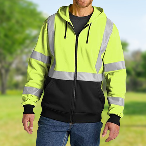 Custom CornerStone ANSI 107 Class 3 Heavy-Duty Full-Zip Hoodie