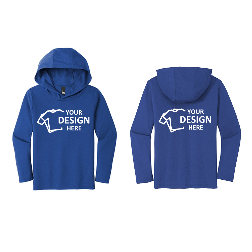 District Youth Perfect Tri Long Sleeve Hoodie Deep Royal Group District Youth Perfect Tri Long Sleeve Hoodie Deep Royal Group